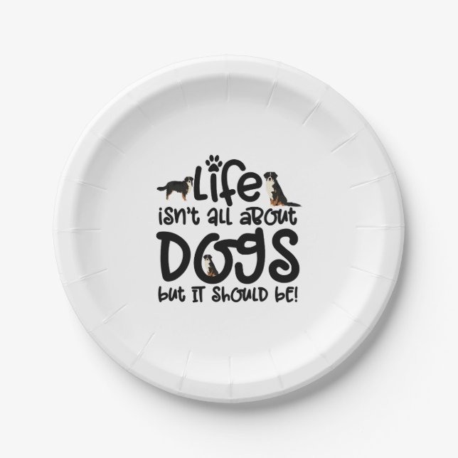 Bernese Mountain Dog Paper Plate (Front)