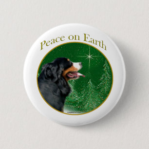 Bernese Mountain Dog Peace 6 Cm Round Badge