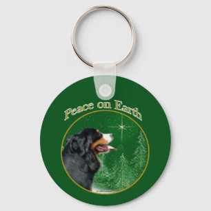 Bernese Mountain Dog Peace Key Ring