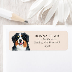 Bernese Mountain Dog Personalised Address
