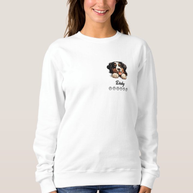 Bernese Mountain Dog Personalised T-Shirt Sweatshirt (Front)
