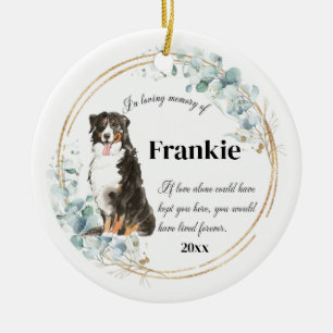 Bernese Mountain Dog Pet Memorial  Ceramic Tree Decoration