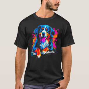 Bernese Mountain Dog Piano T-Shirt