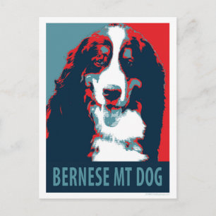 Bernese Mountain Dog Political Parody Poster Postcard