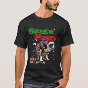 Bernese Mountain Dog Pooping Christmas 2024 Funny  T-Shirt