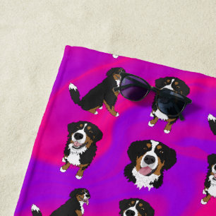 Bernese Mountain Dog Puppy Beach Towel