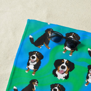 Bernese Mountain Dog Puppy  Beach Towel