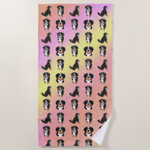 Bernese Mountain Dog Puppy Beach Towel