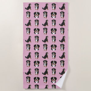 Bernese Mountain Dog Puppy Beach Towel