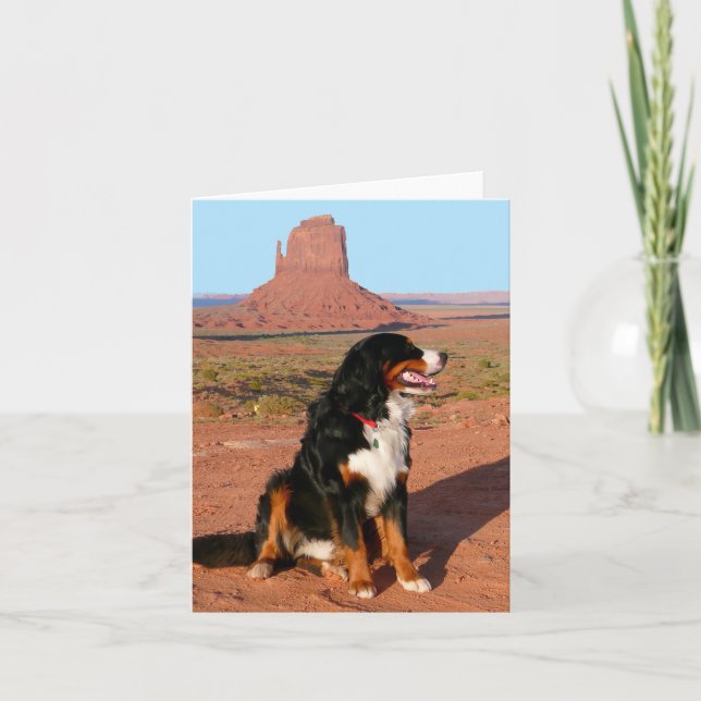 Bernese Mountain Dog Puppy Dog Note Card (Front)