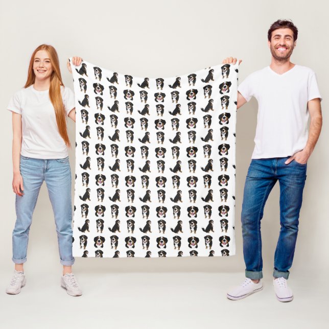 Bernese Mountain Dog Puppy Fleece Blanket (In Situ)