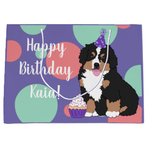 Bernese Mountain Dog Puppy Large Gift Bag
