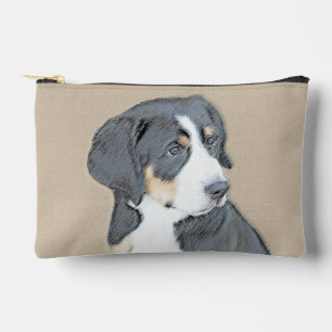 Bernese Mountain Dog Puppy Painting Cute Pet Art Accessory Pouch