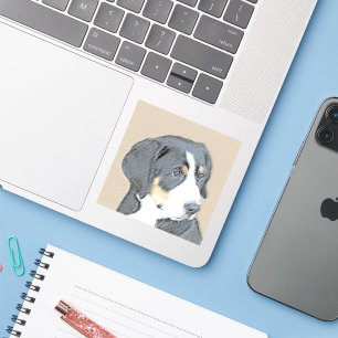 Bernese Mountain Dog Puppy Painting - Original Art