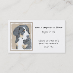 Bernese Mountain Dog Puppy Painting - Original Art Business Card