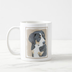 Bernese Mountain Dog Puppy Painting - Original Art Coffee Mug