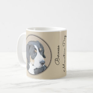 Bernese Mountain Dog Puppy Painting - Original Art Coffee Mug
