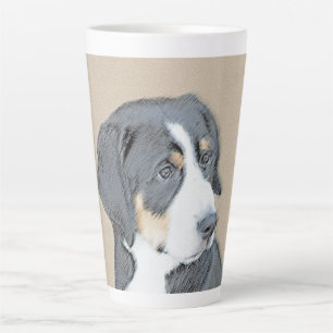 Bernese Mountain Dog Puppy Painting - Original Art Latte Mug