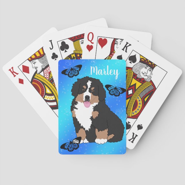 Bernese Mountain Dog Puppy   Playing Cards (Back)