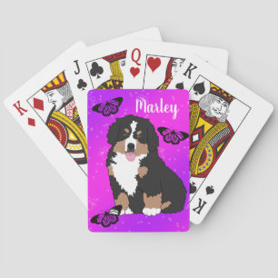 Bernese Mountain Dog Puppy Playing Cards