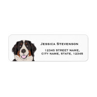 bernese mountain dog return address label