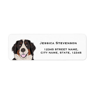 bernese mountain dog return address label