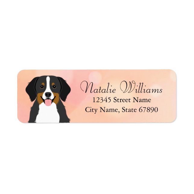 Bernese Mountain Dog Return Address Labels (Front)