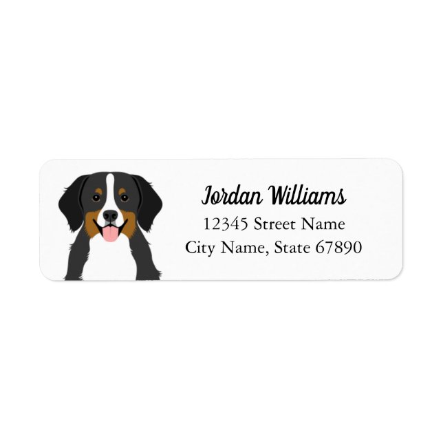 Bernese Mountain Dog Return Address Labels (Front)