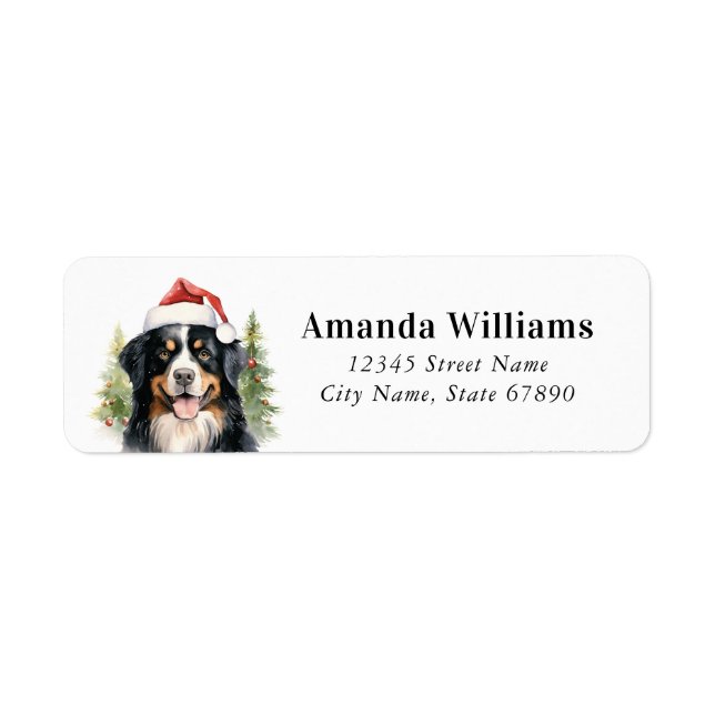 Bernese Mountain Dog Return Address Labels (Front)