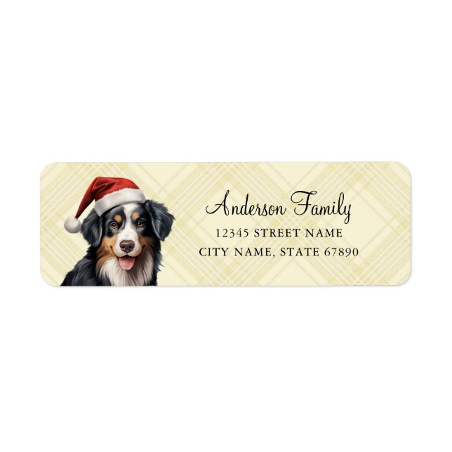 Bernese Mountain Dog Return Address Labels (Front)