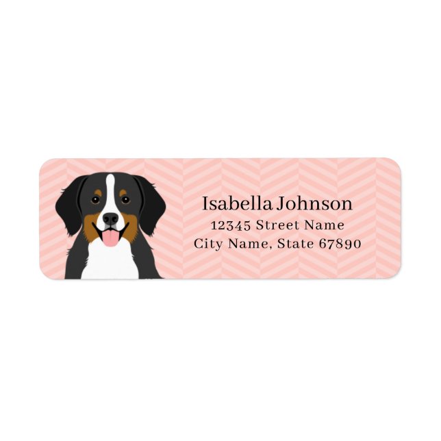 Bernese Mountain Dog Return Address Labels (Front)