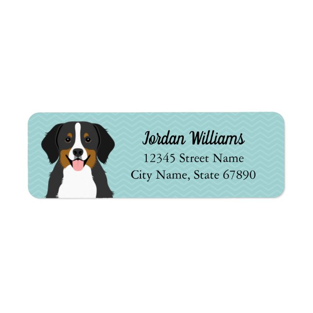Bernese Mountain Dog Return Address Labels (Front)