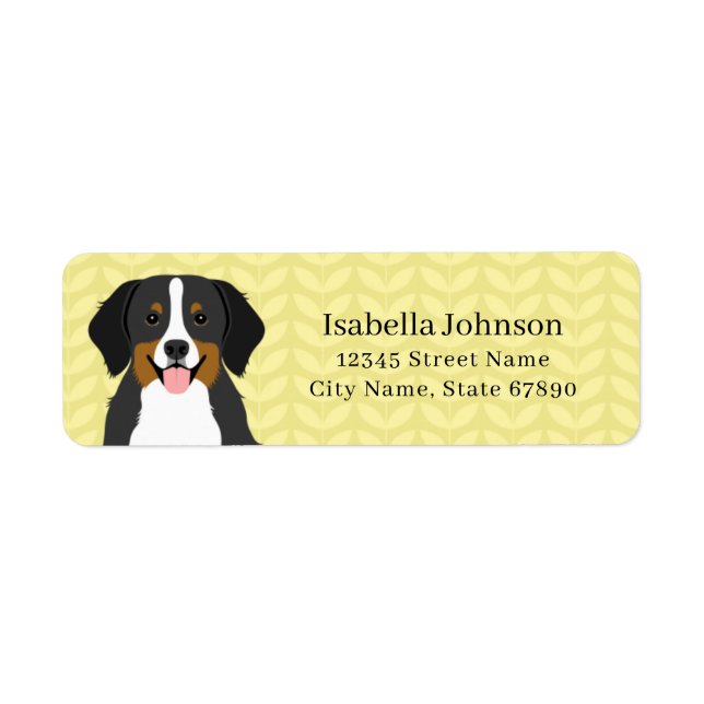 Bernese Mountain Dog Return Address Labels (Front)