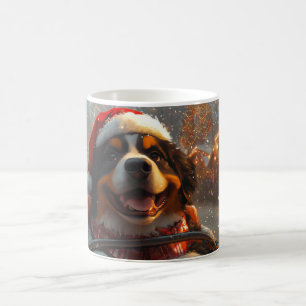 Bernese Mountain Dog Roller Coaster Christmas  Coffee Mug