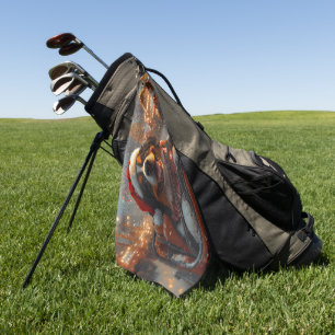 Bernese Mountain Dog Roller Coaster Christmas  Golf Towel