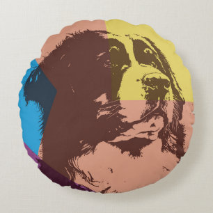 Bernese Mountain Dog   Round Cushion