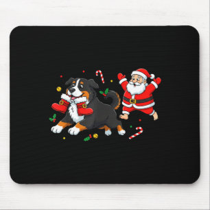 Bernese Mountain Dog Santa Claus Boots Christmas W Mouse Mat