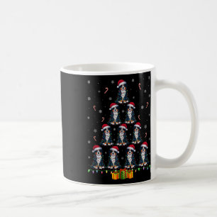 Bernese Mountain Dog Santa Hat Xmas Lights Christm Coffee Mug