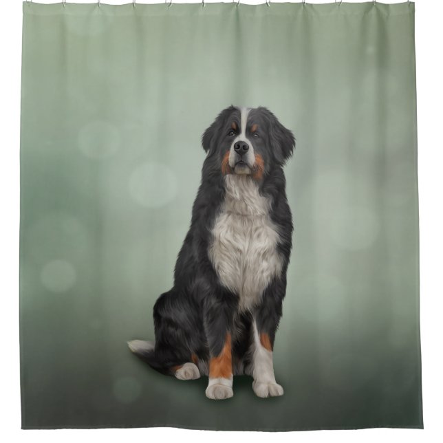 Bernese Mountain Dog Shower Curtain (Front)