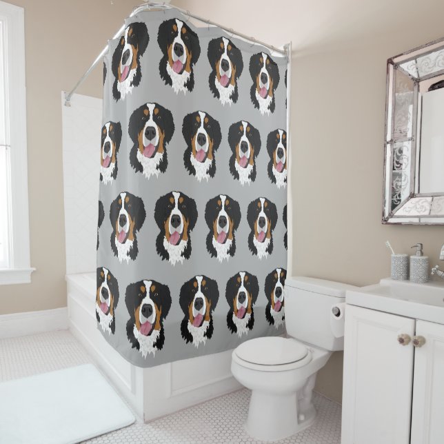 Bernese Mountain Dog  Shower Curtain (In Situ)