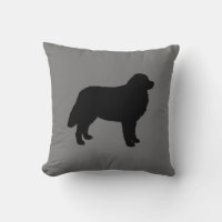 Bernese Mountain Dog Silhouette Grey and Black