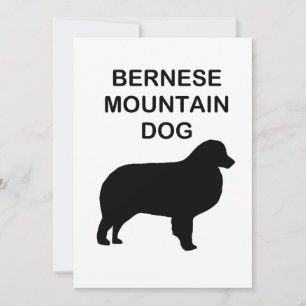 bernese mountain dog silhouette holiday card