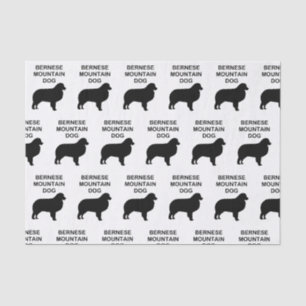 bernese mountain dog silhouette with name tissue paper
