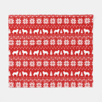 Bernese Mountain Dog Silhouettes Christmas Pattern