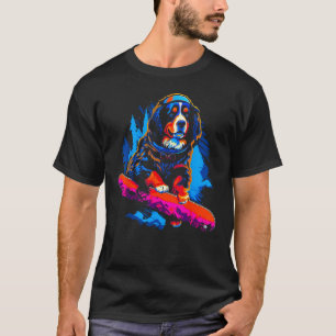 Bernese Mountain Dog Snowboard T-Shirt
