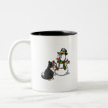 Bernese Mountain Dog Snowman Christmas Two-Tone Coffee Mug<br><div class="desc">This Bernese Mountain Dog Snowman Christmas design makes a great gift for a Bernese Mountain Dog owner. It features a Berner dog illustration.</div>