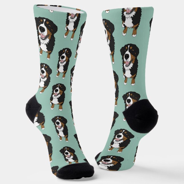 Bernese Mountain Dog  Socks (Angled)