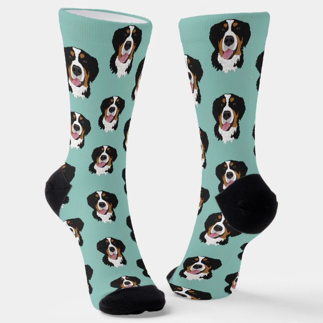 Bernese Mountain Dog  Socks (Angled)