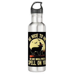 Bernese Mountain Dog Spell on You Halloween Costum 710 Ml Water Bottle