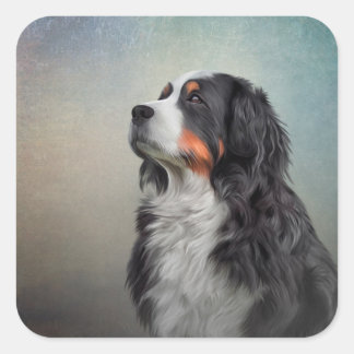 Bernese Mountain Dog Square Sticker